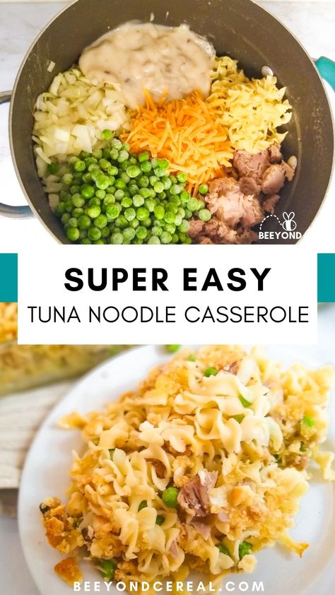 Cheesy Tuna Noodle Casserole, Tuna Noodle Casserole Easy, Easy Mushroom Soup, Best Tuna Casserole, Tuna Noodle Casserole Recipe, Tuna Casserole Easy, Tuna Casserole Recipes, Noodle Casserole Recipes, Ritz Cracker