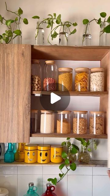 Rekha Beniwal on Instagram: "📌Link in Nestasia highlights & bio under linktree 

Must have home and kitchen essentials ✨

Recently bought these glass storage jars from @nestasia.in . These jars have an air tight lid that completely seals the crisp & flavour of the thing you put in as does not lose moisture. Can be used for storing dry food, pulses, and spices and its see-through design makes it easy to find what you’re looking for. 

Comment for the links!

Ad*
#kitchenshop #organising #glassjars #shopping #homeshopping #homedecors 

Kitchen organisers, glass jars, mirror tray, home decor products" Kitchen Organisers, Must Have Home, Kitchen Indian, Kitchen Arrangement, Kitchen Storage Shelves, Snack Jars, Home Decor Products, Indian Kitchen, Glass Storage Jars