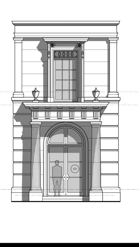 Classic Facade Architecture, Facade Design Classic, Neoclassical Facade, Classic Facade Design, Classical Facade, Neo Classical Architecture, New Classical Architecture, Classic Facade, Classical Building