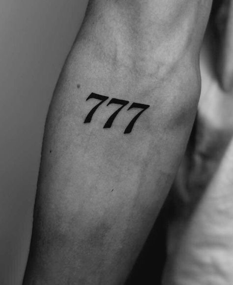 Simple Tattoo Sleeve Men, 777 Tattoo Men, Brother Tattoo For Men, 777 Tattoo Design, 777 Tattoos, 717 Tattoo, 777 Tattoo Ideas, Tattoed Guys, 777 Tattoo