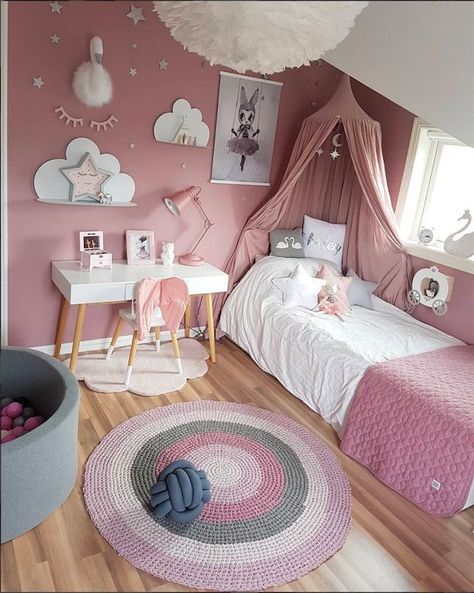 Cloud Shelves, Girls Room Design, Pink Bedroom For Girls, Cool Kids Bedrooms, Toddler Girl Room, Kids Bedroom Designs, Girly Room, Girl Bedroom Designs, Kids Bedrooms