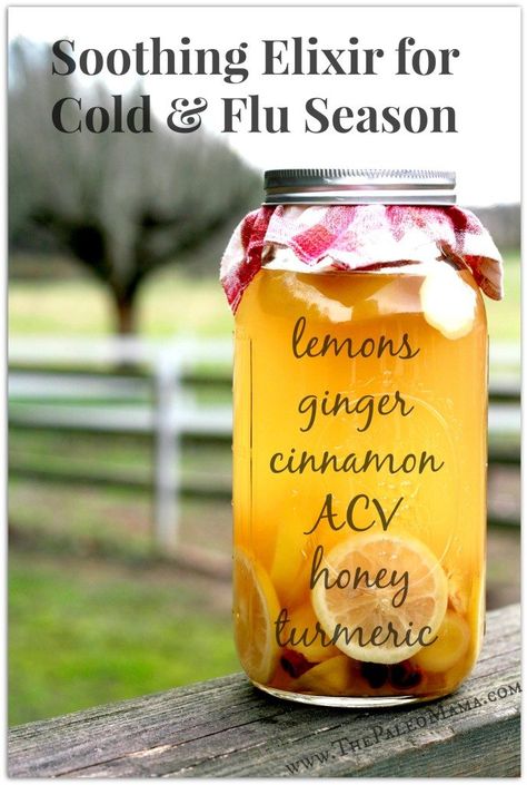 Soothing Elixir for Cold and Flu Season - The Paleo Mama Magia Das Ervas, Natural Healing Remedies, Cold Remedies, Natural Therapy, Homemade Remedies, Natural Health Remedies, Natural Home Remedies, Natural Medicine, Herbal Medicine