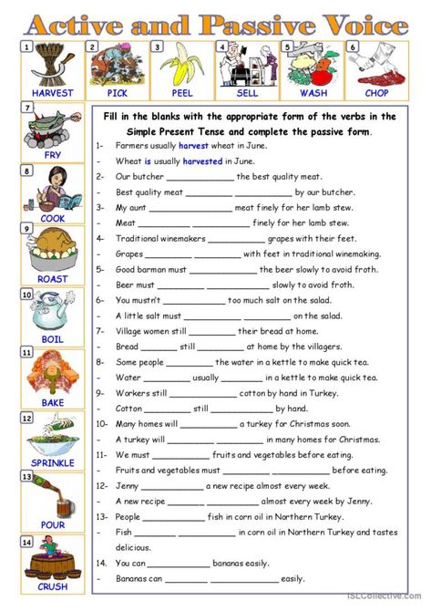 Passive Voice Worksheet, Tenses Exercises, Series And Parallel Circuits, Active And Passive Voice, Main Verbs, Passive Voice, Active Passive, Active Voice, Simple Present Tense