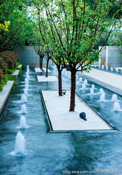 Linear Water Feature, Road Beautification, Boulevard Landscape, Quetta Pakistan, Waterscape Design, Large Water Features, Campus Landscape, Fountain Park, Roof Garden Design