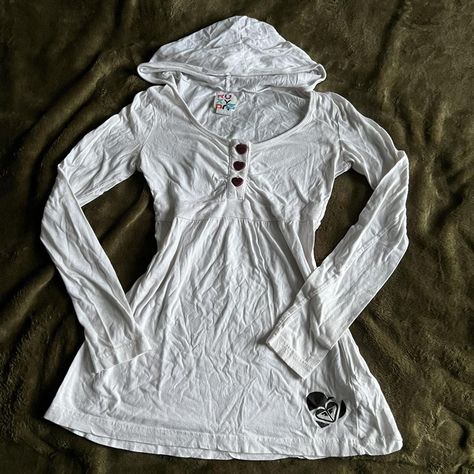 Fairygrunge white babydoll Henley top. Long sleeves.... - Depop A Wise Woman Once Said, Country Jeans, Depop Clothes, 2000s Tops, White Babydoll, Closet Clothes, Wise Woman, Sublimation Ideas, Dream Outfits