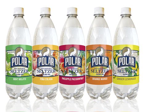 Polar Seltzer, Zero Calorie Drinks, Ginger Lemonade, Summer Flavors, Mint Mojito, Seltzer Water, Mango Pineapple, Adult Beverages, Flavored Water