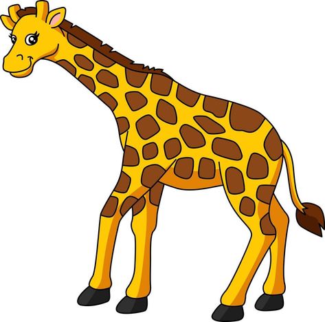 Giraffe Cartoon, Animal Knitting Patterns, Cartoon Clipart, The Giraffe, All About Animals, Camping With Kids, Cartoon Clip Art, Zoo Animals, Vector Photo