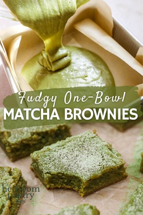 Matcha Brownies Recipes, Brownies With White Chocolate, Matcha Brownies, Matcha White Chocolate, Matcha Dessert, Matcha Chocolate, Matcha Recipe, Japanese Recipes, Matcha Green