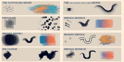 nero_s_brush_set_of_smudgy_magic_and_other_stuff 21 Great Free Photoshop Brush Sets Photoshop Painting Brushes, Photoshop Cloud, Photoshop Brushes Painting, Brush Circle, Pattern Photoshop, Brush Png, Sai Brushes, Brush Photoshop, Curly Hair Brush