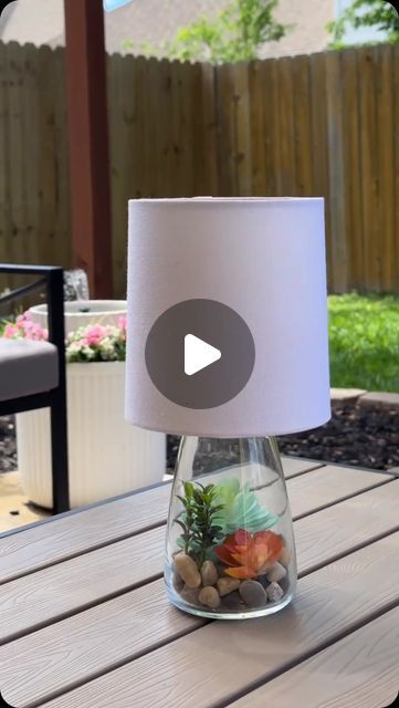 Diy Bottle Lamp Ideas, Wine Bottle Lamps Diy How To Make, Diy Table Lamps, Cordless Lamp Diy, How To Make Lamps At Home, Diy Lamp Base Ideas, How To Make A Table Lamp, Dollar Tree Lights Diy Projects, Fillable Lamp Ideas