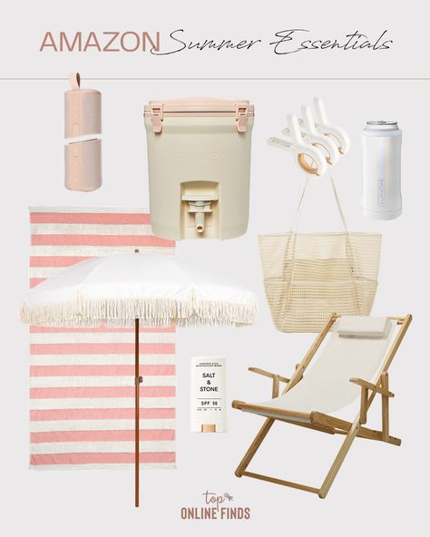 Summer Must Haves Products, Amazon Beach Must Haves, Summer Amazon Finds, Summer Must Haves, Must Have Products, Pool Essentials, Summer Wishlist, Content Inspiration, Hosting Essentials