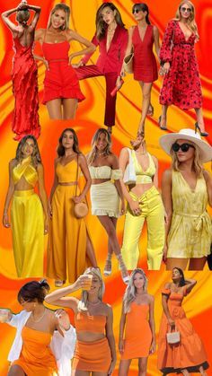 Check out bachtobasic's Shuffles Neon bachelorette outfits #outfitinspo #bacheloretteparty #bachelorettetheme #bacheloretteweekend Color Bachelorette Party Outfits, Bright Color Bachelorette Party, Yellow And Orange Outfit, Color Bachelorette Party, Yellow Bachelorette, Neon Bachelorette, Bright Colored Outfits, Bachelorette Themes, Bachelorette Party Outfit