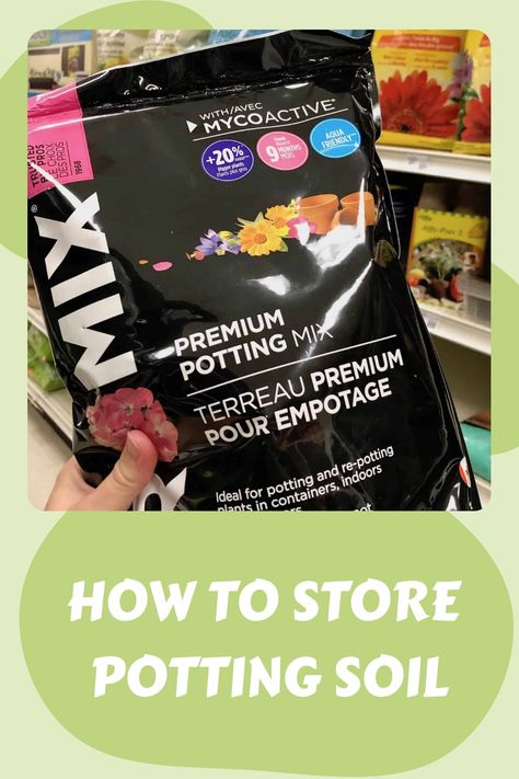 Wondering how to store potting soil? I’ve tried a lot of different techniques for potting soil storage – everything from proper airtight storage to just leaving it in the garage and hoping for the best. Here’s what has worked well for me. Potting soil is best stored sealed in its original bag inside… Potting Soil Storage, Soil Storage, Hoping For The Best, Beginner Gardening, Potting Table, Gardening Projects, Airtight Storage, Hot House, Storage Tubs