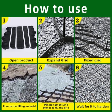 Sfcddtlg 9.8x16.4 FT 160 sq ft Gravel Ground Grid-2Inch Thick Expansion Foldable Geo Grid Driveway Stabilization Grids-Geocell Ground Grid for Landscaping Parking Lots Garden : Amazon.ca: Patio, Lawn & Garden Ground Grid, Drainage Ditch, Dream Backyard, Driveway, Lawn Garden, The Expanse, How To Use, Landscaping, Lawn