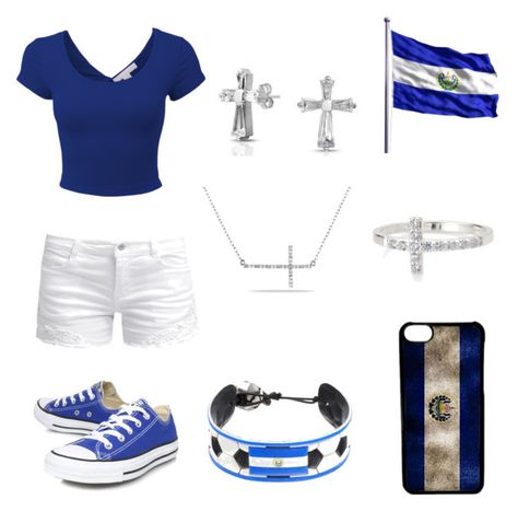 "GO EL SALVADOR 💙⚪️💙" by gissel-bonilla ❤ liked on Polyvore featuring LE3NO, ONLY, Converse, GameWear, CellPowerCases, Allurez, Bling Jewelry and Stella & Dot El Salvador Outfits, El Salvador Clothes, Salvador Culture, El Salvador Culture, Besties Funny, Mexican Stuff, Latina Fashion Outfits, Culture Clothing, Latina Fashion