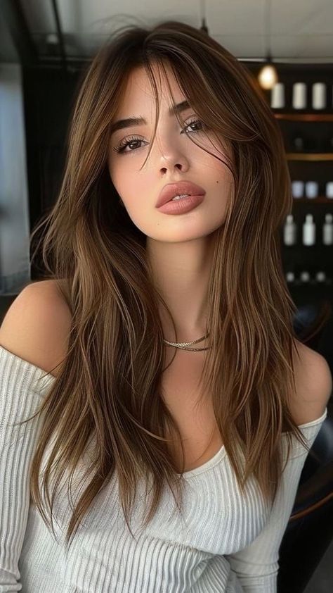 Haircuts For Long Hair With Layers, Square Face Hairstyles, Medium Bob, Round Face Haircuts, Long Hair With Bangs, Long Layered Hair, Haircuts For Long Hair, Foto Art, Modern Hairstyles