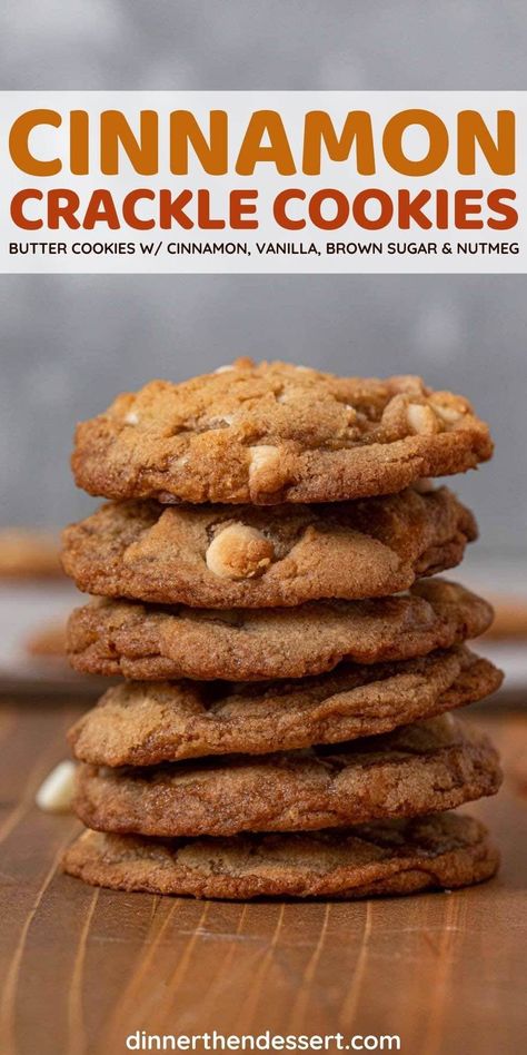 Cinnamon Crisp Cookies, Cinnamon Crackle Cookies, Cinnamon Chips Recipes, Cinnamon Chip Recipes, Cookies With Cinnamon, Cookies Cinnamon, Crackle Cookies, Dessert Cookies, Chewy Cookies