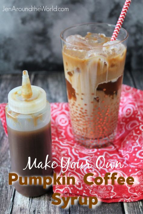 Flavored Coffee Syrup, Homemade Coffee Syrup, Coffee Syrups, Homemade Coffee Creamer, Pumpkin Syrup, Make Your Own Coffee, Creamer Recipe, Pumpkin Sauce, Flavored Coffee