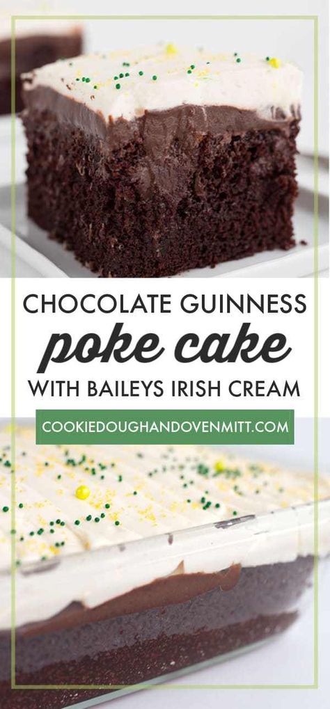 Boozy Chocolate Pudding, Cream Cheese Whipped Cream Frosting, Irish Treats, Baileys Cream, Cream Cheese Whipped Cream, Infused Chocolate, Irish Bread, Boozy Chocolate, Guinness Cake