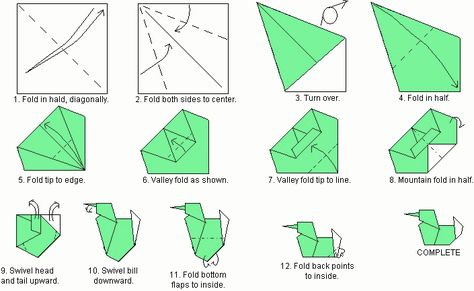 Make A Kite, Origami Duck, Origami Mobile, Best Universities, Origami Techniques, Origami Step By Step, Origami And Quilling, Origami Patterns, Duck Art