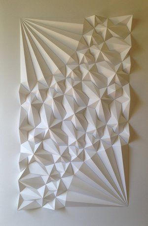 Matthew Shlian, Matt Shlian, Folding Architecture, Origami Wall Art, Sculpture Paper, Origami Architecture, Paper Structure, Geometric Origami, Paper Art Design