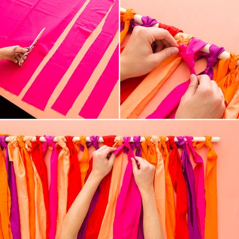 A vibrant DIY backdrop is just what all your party photos need. Party Fotos, Baby Shower Photo Booth, Desi Wedding Decor, Mehndi Decor, Backdrop Ideas, Baby Shower Photos, Baby Shower Backdrop, Plastic Tablecloth, Diy Backdrop