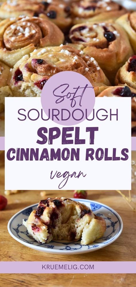 Spelt Cinnamon Rolls with Sourdough (Vegan) - KRÜMELIG Almond Filling Recipe, Sourdough Pastries, Chocolate Brioche, Sourdough Rolls, Sourdough Cinnamon Rolls, Sourdough Sandwich, No Rise Bread, Waffle Cake, Sweet Buns