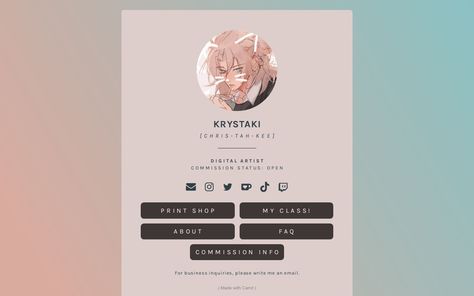 Commission Carrd Reference, Carrd Inspo Template Commission, Carrd Inspo Art Commissions, Carrd Inspo Artist, Carrd Inspo Commission, Carrd Commission Ideas, Artist Commission Sheet, Carrd Inspo Template, Google Site Templates