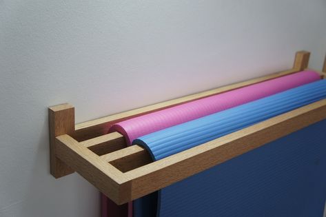 Yoga mat rack