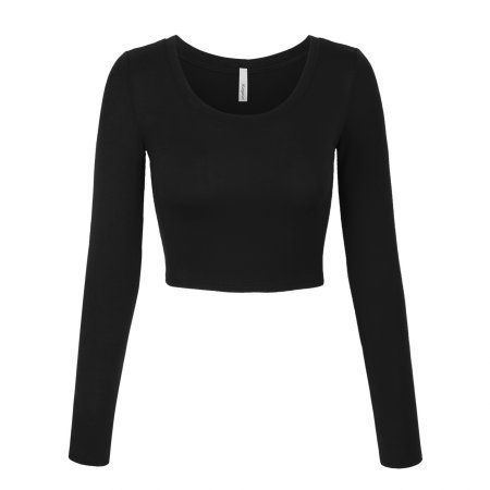 Shirt Walmart, Black Long Sleeve Crop Top, Crop Top Hoodie, Crop Top Sweatshirt, Sport Top, Black Long Sleeve Shirt, Crop Top Outfits, Crop Top And Shorts, Cropped Tops