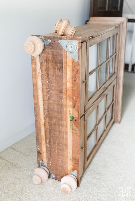 Bottom Of China Cabinet Repurposed, Farmhouse Refinished Furniture, Add Legs To Hutch Top, Adding Legs To Hutch Top, How To Make A Table Top, Hutch Top Repurposed Ideas, Hutch Top, Furniture Flipping, Furniture Repurpose