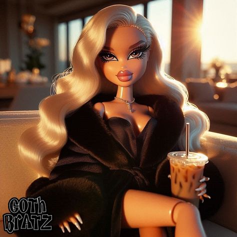 Goood morning ☀️💓🖤 #bratz #explorepage High Bratz, Black Bratz, Bratz Aesthetic, Brat Doll, Doll Aesthetic, Bratz Doll, Aesthetic Outfits, Vanilla, Blonde