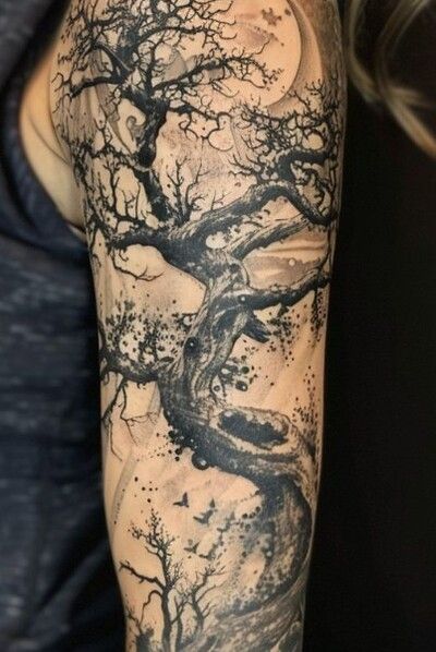 Half Sleeve Tattoos for Women: A Diverse Guide to Unique Arm Art Beautiful Tree Tattoos, Women’s Half Sleeve, Nature Half Sleeve Tattoo, Vine Shoulder Tattoo, Tattoo Sleeve Filler Ideas, Tree Leg Tattoo, Half Sleeve Tattoos For Women, Tree Sleeve, Unique Half Sleeve Tattoos