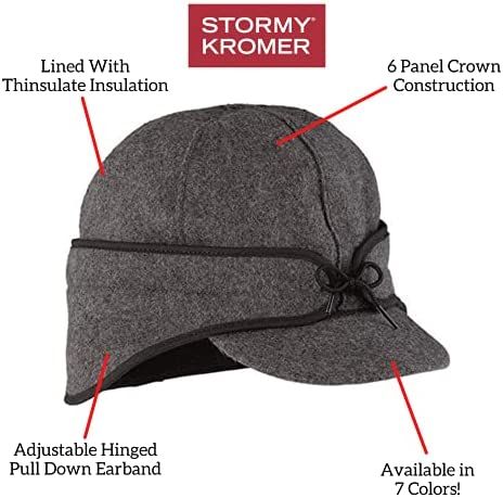 Amazon.com: Stormy Kromer Rancher Cap - Winter Thinsulate Wool Hat with Fleece Earflap, Cold Weather Gear, Warm : Sports & Outdoors Stormy Kromer, Oc Board, Cap Winter, Outdoor Cap, Head And Heart, Cold Weather Gear, Fishing Hat, Style Aesthetic, Newsboy Cap