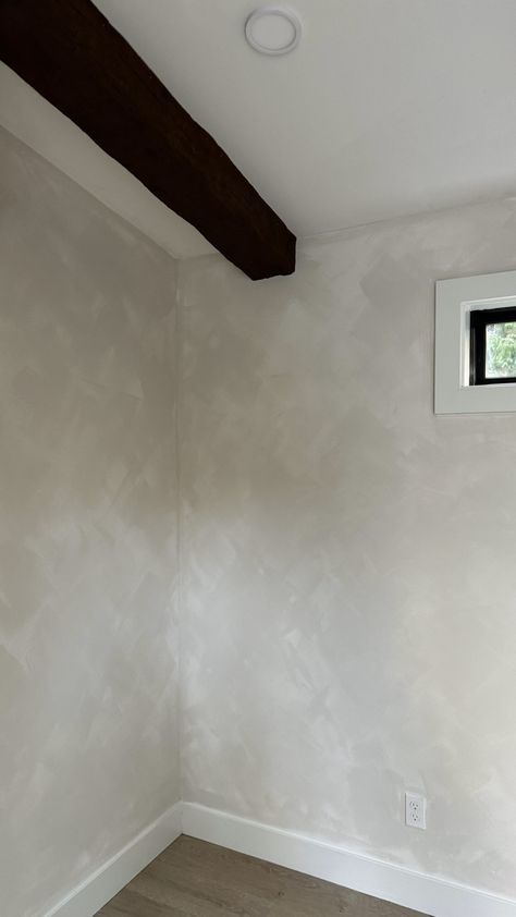 DIY Faux Limewash Effect with Glidden Diamond Paint - The Home Depot x Sabrina Tan - 27 Limewash With Paint, Fake Limewash Paint, Limewashing Walls, Limewash Wall Colors, Limewash Colors Interior, Faux Cement Paint, Faux Lime Wash With Paint, Taupe Limewash Walls, Limewash Paint Colors