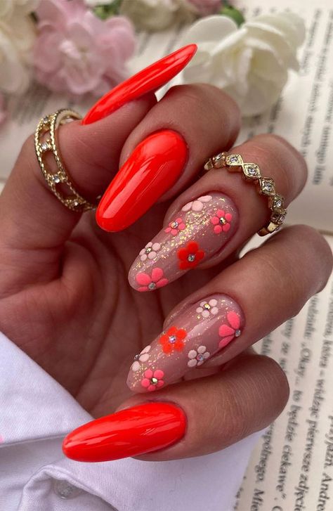 chic summer nails, bright summer nails, cute summer nails, summer nail ideas, summer nails acrylic, summer french tip nails Nail Ideas Summer, Late Summer Early Fall, Summer Nail Ideas, Unghie Nail Art, Chic Nail Art, Coral Nails, Bright Summer Nails, Cute Nail Art Designs, Casual Nails