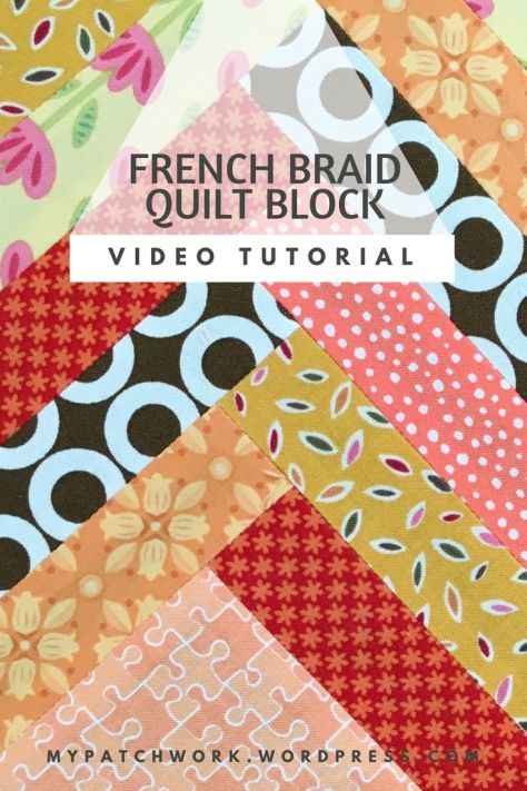 2-minute video: French braid quilt block Quilt Braid Pattern, French Braid Quilt Pattern, Braid Quilt Pattern, French Braid Quilt, Quilt Contemporary, French Braiding, Braid Quilt, Herringbone Quilt, Jelly Roll Quilt Patterns