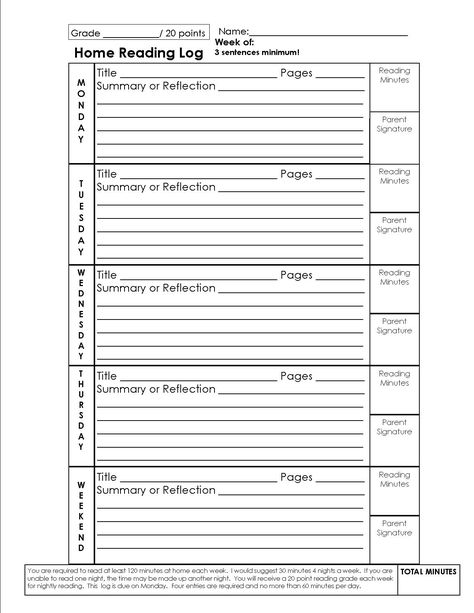 Home Reading Log, Reading Response Worksheets, Middle School Reading Comprehension, Reading Homework, Reading Record, Reading Log Printable, 6th Grade Reading, Third Grade Reading, Reading Logs