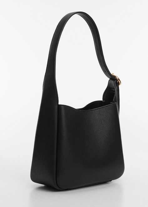 Shoulder bag with buckle -  Women | Mango USA Mango Bag, University Bag, Mango Bags, Buckle Bags, Black Shoulder Bag, Cute Bags, Iran, Purses And Handbags, Bucket Bag