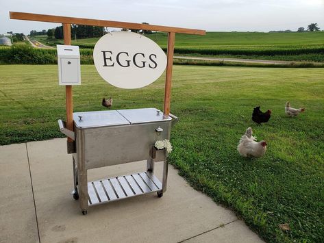 Egg Stand Roadside, Spoiled Pets, Acre Homestead, Egg Stand, Market Stands, Farm Projects, Chicken Garden, Farm Store, Farm Ideas