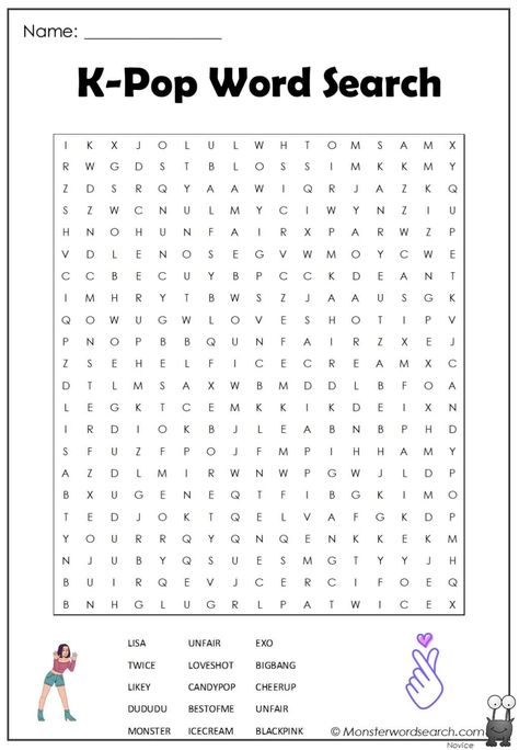 awesome K-Pop Word Search Blackpink Coloring Pages, Kpop Word Search, Korean Word Search, Blackpink Word Search, K Pop Printables, K Pop Coloring Pages, K Pop Crafts, Kpop Activities, Kpop Coloring Pages