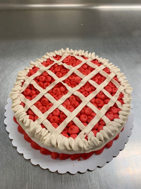 Apple Decorated Cake, Cake That Looks Like Pie, Apple Cake Decoration, Cherry Pie Cake, Walmart Cakes, Thanksgiving Cake, Pie Decoration, Thanksgiving Cakes, Festival Ideas