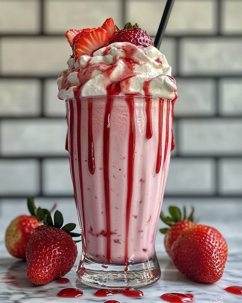 Strawberry Cheesecake Milkshake, Cheesecake Milkshake, Strawberries Cream Cheese, Food Platter, Milk And Sugar, Daily Recipes, Fresh Strawberries, Frozen Strawberries, Graham Cracker Crumbs