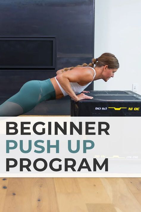 Push Up Progression, Push Up Program, Push Up Beginner, Glute Isolation Workout, Push Up Workout, Efficient Workout, Push Up Challenge, Chest Workouts, Push Ups