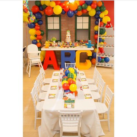 Abc Birthday Theme, Abc 123 Birthday Party Ideas, Abc Theme Birthday Party, Abc Birthday Party Ideas, Abc Party Ideas, Alphabet Birthday Parties, Abc Birthday Parties, Sesame Street Birthday Party Ideas Boy, Sesame Street Toys