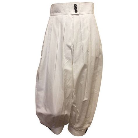 Pre-owned Yves Saint Laurent White Harem Pants ($325) ❤ liked on Polyvore featuring pants, india, slim pants, white slim pants, cuffed harem pants, white harem pants and pleated trousers White Harem Pants, Trousers White, White Trousers, Pleated Trousers, Pants White, Slim Fit Pants, Fit Pants, Slim Pants, Parachute Pants