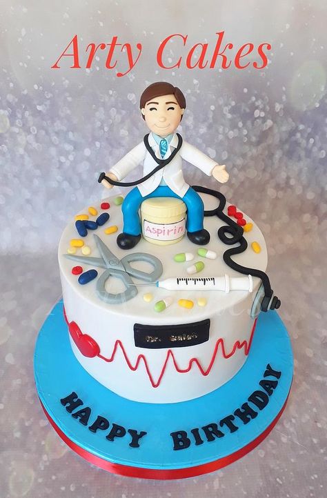 Doctor cake  - cake by Arty cakes 3rd Birthday Cakes For Boys, Doctor Birthday Cake, Doctor Graduation Cake, Vet Cake, Medical Cake, Doctor Cake, Caramel Cake Recipe, 4th Birthday Cakes, Cake Decorating With Fondant