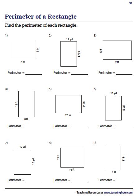 Area Of Rectangle Worksheet, Partitioning Rectangles 2nd Grade, Find The Area Of A Rectangle, 3rd Grade Math Worksheets Area And Perimeter, 3rd Grade Area And Perimeter, Area Volume And Perimeter, Perimeter Activities, Perimeter Of Rectangle, Perimeter Worksheets