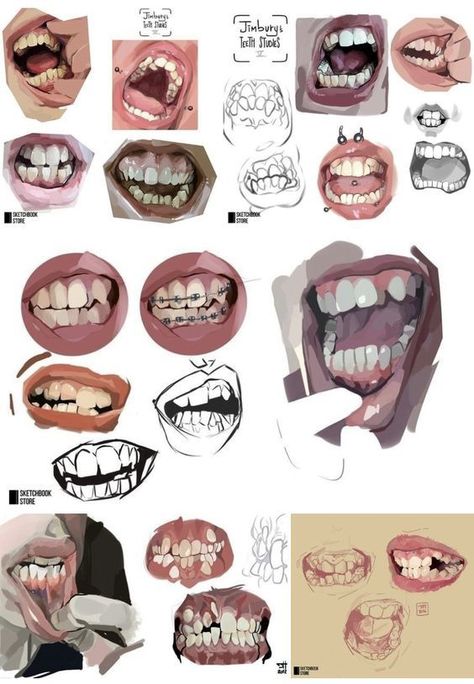 Face Gore Art, Goofy Expressions Drawing, Throwing Snowball Drawing, Metal Jaw Character, Head Proportions Anatomy, Two People On Couch Reference, Person Peeking Around Corner, Disfigured Faces Art, Mouth Drawing Reference Realistic