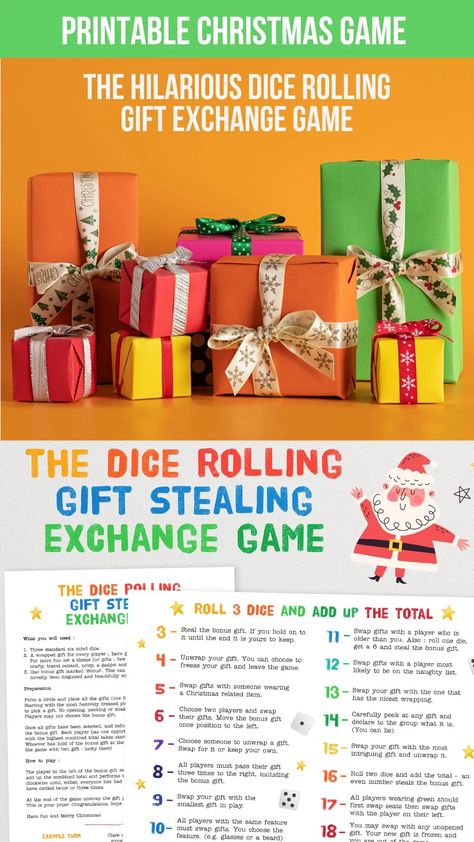 Roll The Dice Gift Exchange Game, Christmas Dice Game Gift Exchange, Valentines Gift Exchange, Gift Exchange Game, Gift Games, Christmas Gift Exchange Games, Christmas Gift Games, Holiday Gift Exchange, Dice Gifts